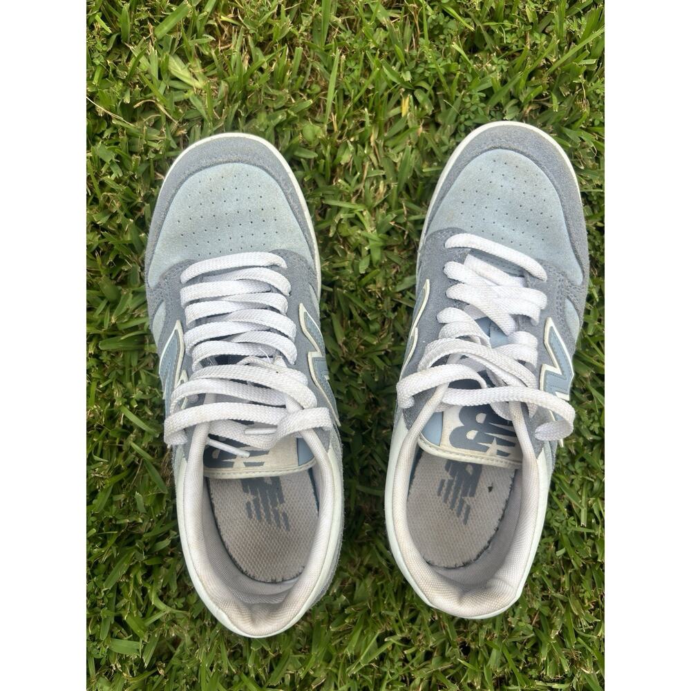 Size 6.5 Men’s New Balance BB480 Tennis Shoes Sneakers Women’s Size 8 Green Grey - Picture 3 of 8